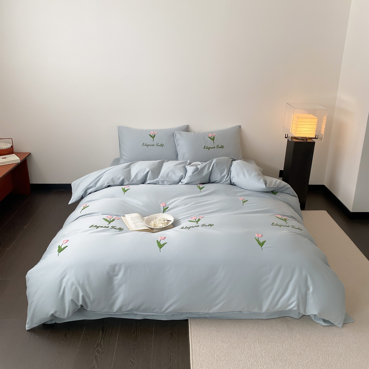 91家纺网 家纺一手货源 找家纺 三味舒屋 2025新款全棉纯棉水洗棉毛巾绣四件套 郁支浪漫-兰