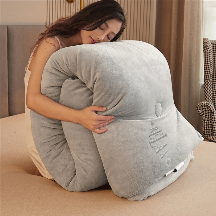 91家纺网 家纺一手货源 找家纺 美梦里 2025新款A类大豆纤维双面刺绣牛奶绒冬被芯春秋被子 暖阳灰