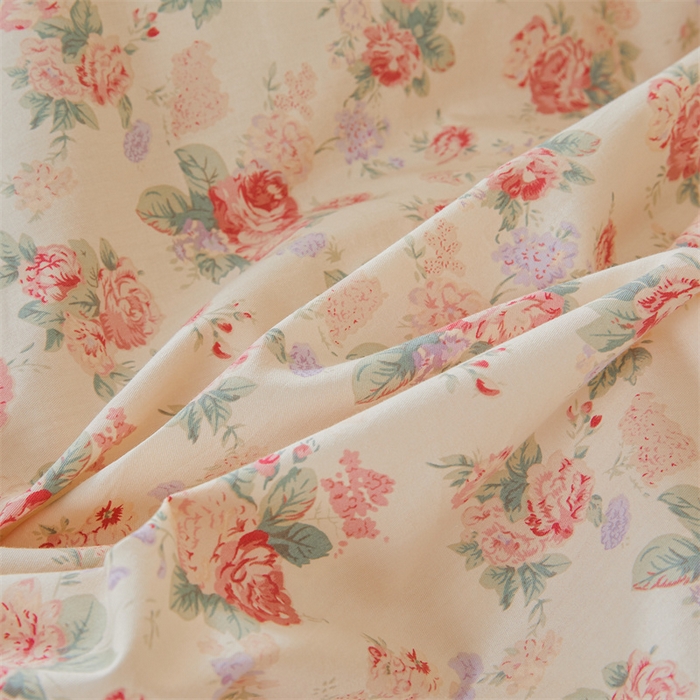 91家纺网 家纺一手货源 找家纺 缦彩 2025新款韩版全棉公主风夹棉床裙四件套纯棉花边加厚床罩套件 蒂芙尼