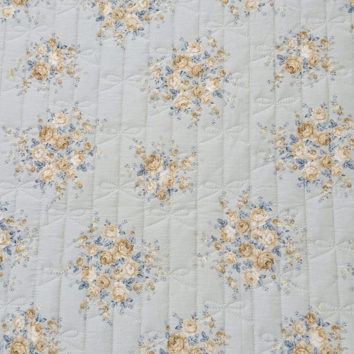 91家纺网 家纺一手货源 找家纺 缦彩 2025新款韩版全棉公主风夹棉床裙四件套纯棉花边加厚床罩套件 清韵-蓝