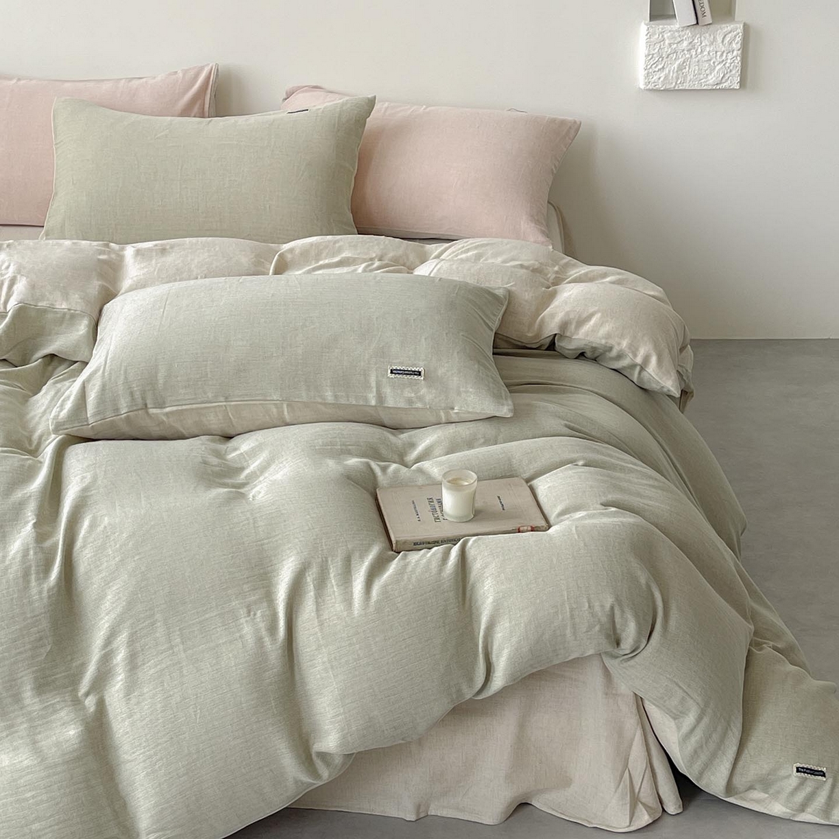 91家纺网 家纺一手货源 找家纺 （总）2025新款休闲风超柔棉麻四件套简约纯棉全棉复古风素色亚麻高端床上用品四季通用