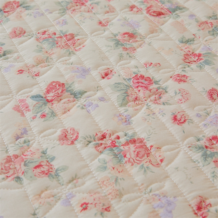 91家纺网 家纺一手货源 找家纺 缦彩 2025新款韩版100%全棉公主风夹棉床裙纯棉花边加厚床罩单件 蒂芙尼