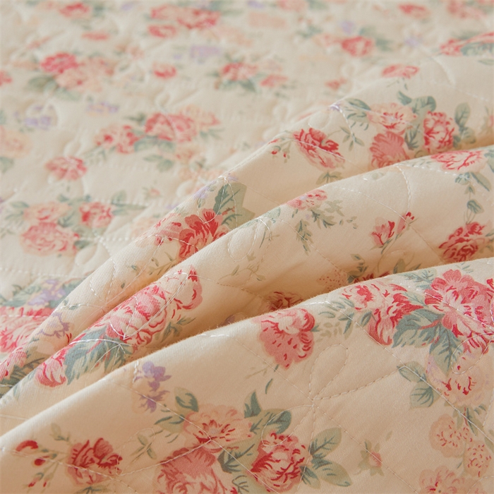 91家纺网 家纺一手货源 找家纺 缦彩 2025新款韩版100%全棉公主风夹棉床裙纯棉花边加厚床罩单件 蒂芙尼