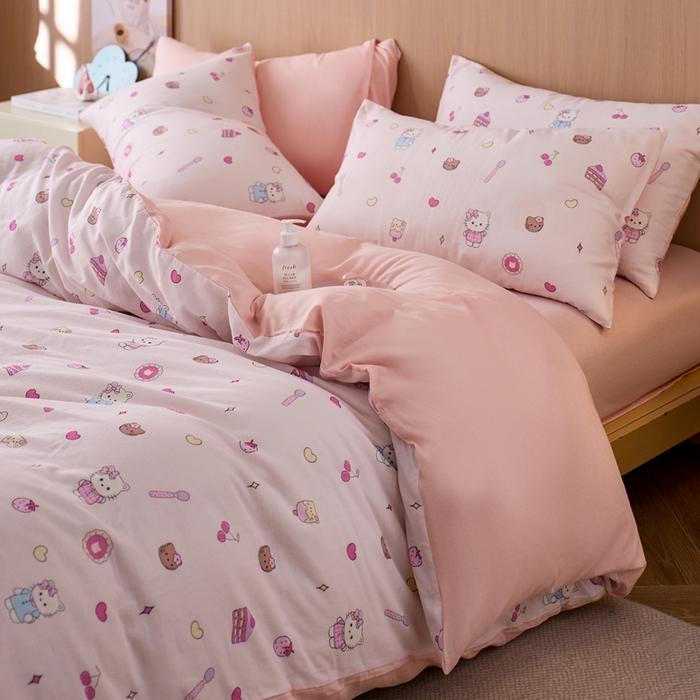 91家纺网 家纺一手货源 找家纺 （总）千朵森 2025新款亲肤舒适高品质双层纱套件四件套-西海