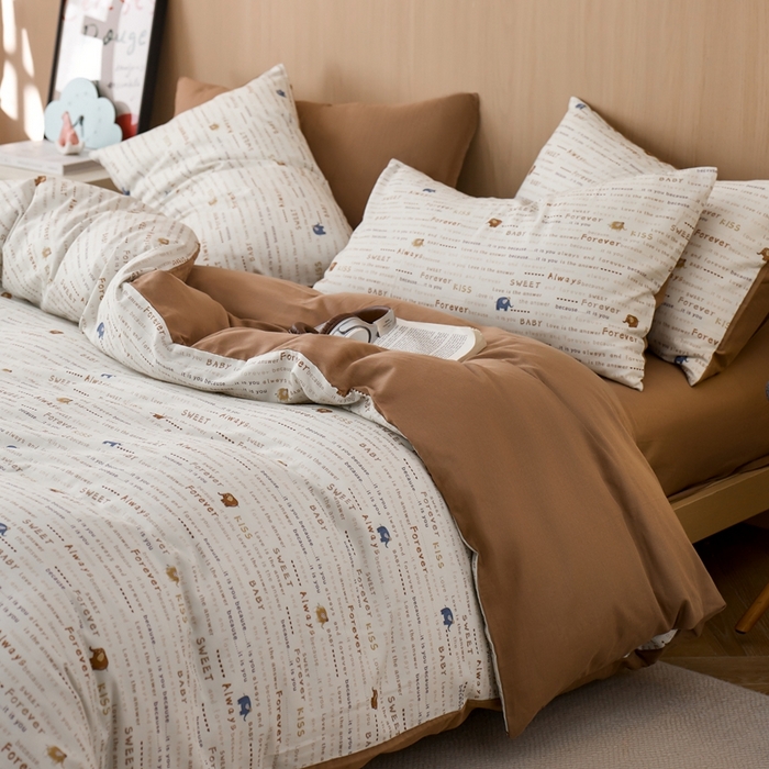 91家纺网 家纺一手货源 找家纺 千朵森 2025新款亲肤舒适高品质双层纱套件四件套-西海 西海—象言