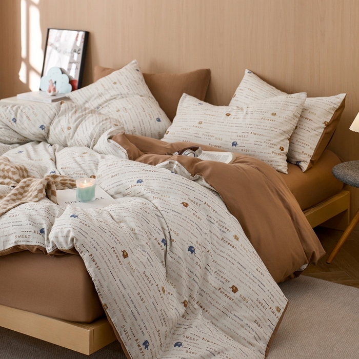 91家纺网 家纺一手货源 找家纺 千朵森 2025新款亲肤舒适高品质双层纱套件四件套-西海 西海—象言