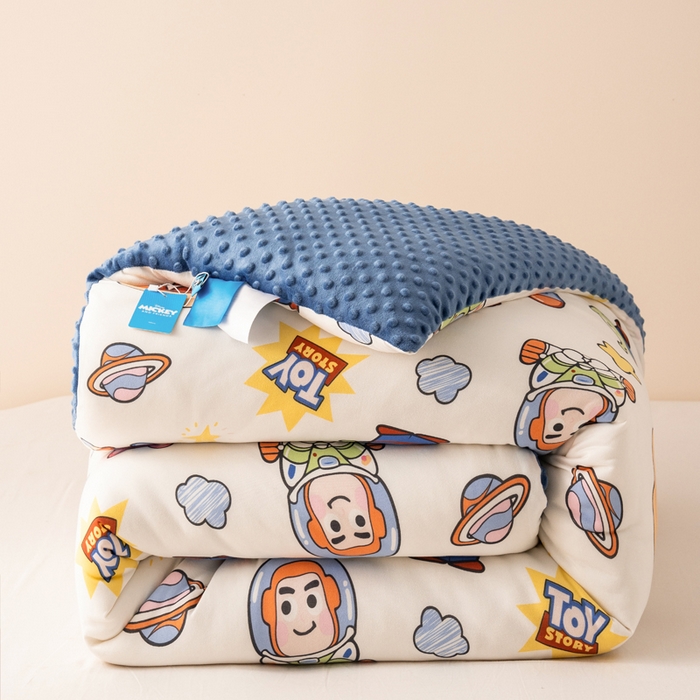 91家纺网 家纺一手货源 找家纺 （总）晚爱家纺（原晚安家居） 迪士尼豆豆被A类针织棉儿童大豆被春秋冬被子被芯豆豆绒