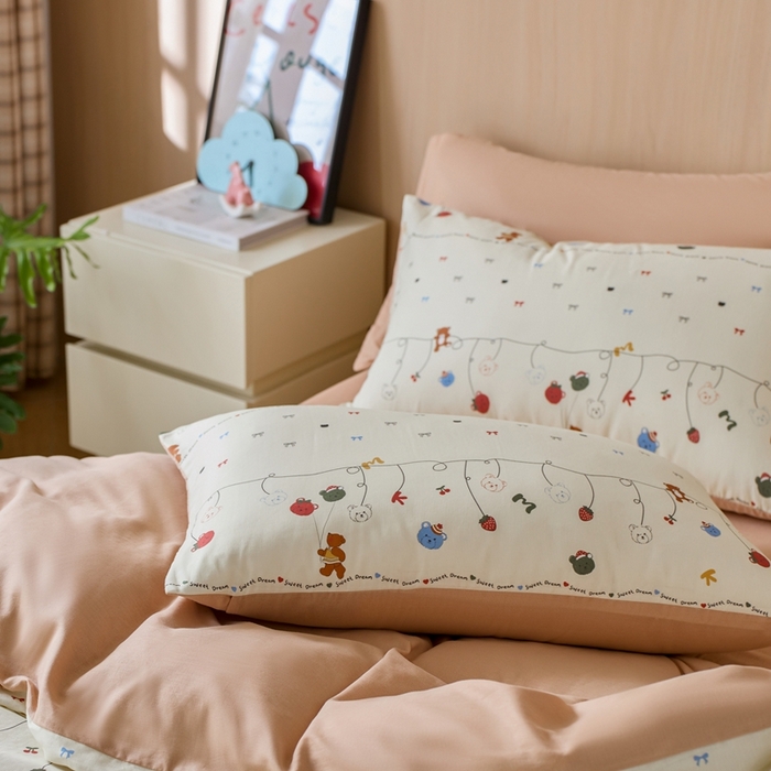 91家纺网 家纺一手货源 找家纺 千朵森 2025新款亲肤舒适高品质双层纱套件四件套-西海 西海—派对