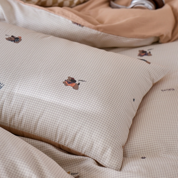 91家纺网 家纺一手货源 找家纺 千朵森 2025新款亲肤舒适高品质双层纱套件四件套-西海 西海—童话