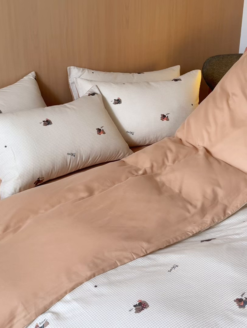 91家纺网 家纺一手货源 找家纺 千朵森 2025新款亲肤舒适高品质双层纱套件四件套-西海 西海—童话