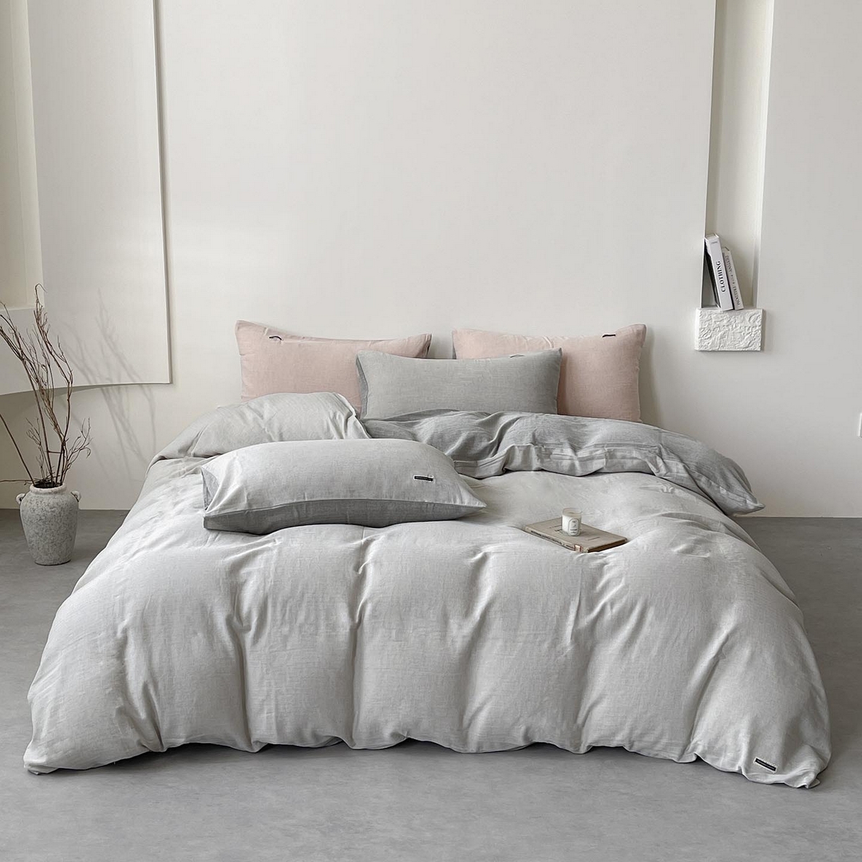 91家纺网 家纺一手货源 找家纺 （总）2025新款休闲风超柔棉麻四件套简约纯棉全棉复古风素色亚麻高端床上用品四季通用