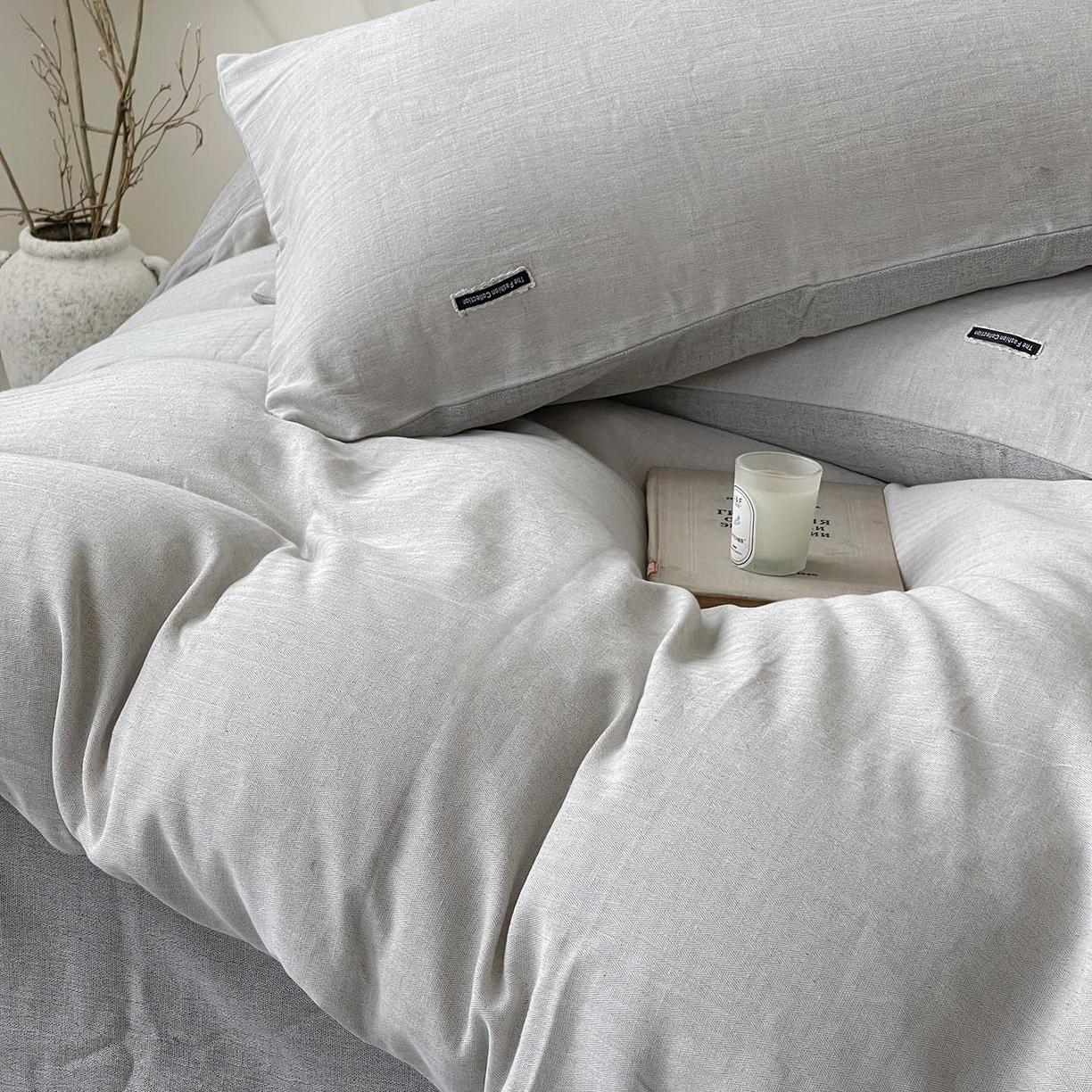 91家纺网 家纺一手货源 找家纺 （总）2025新款休闲风超柔棉麻四件套简约纯棉全棉复古风素色亚麻高端床上用品四季通用