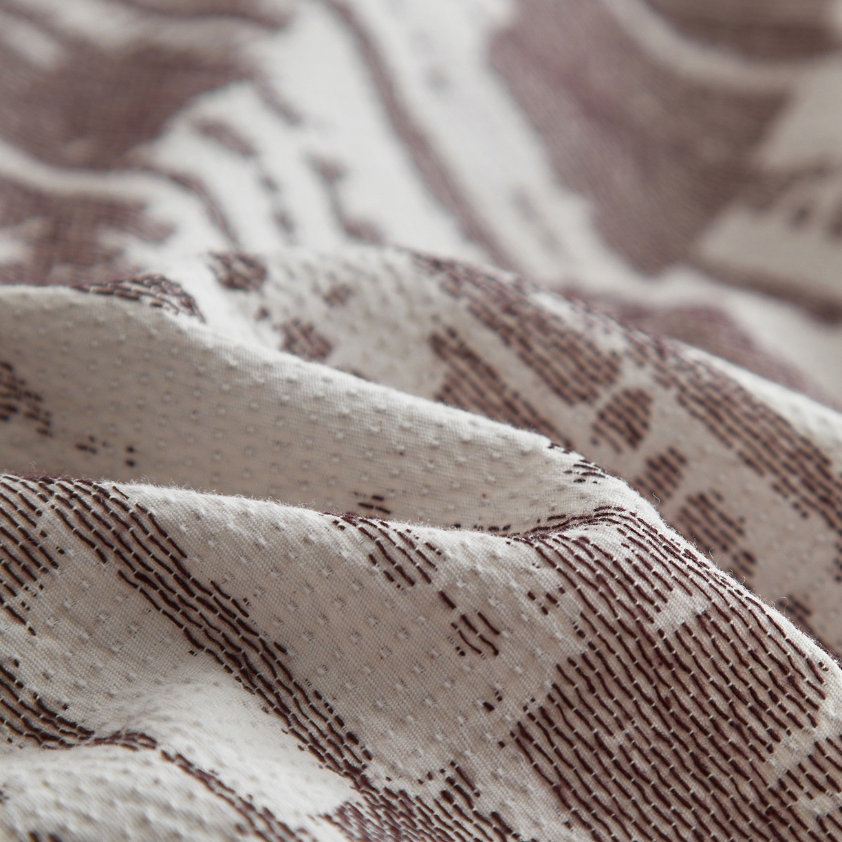 91家纺网 家纺一手货源 找家纺 简宜家居（朝初家纺） 2025新款全棉提花纯棉加厚磨毛四件套 墨纹-枫丹