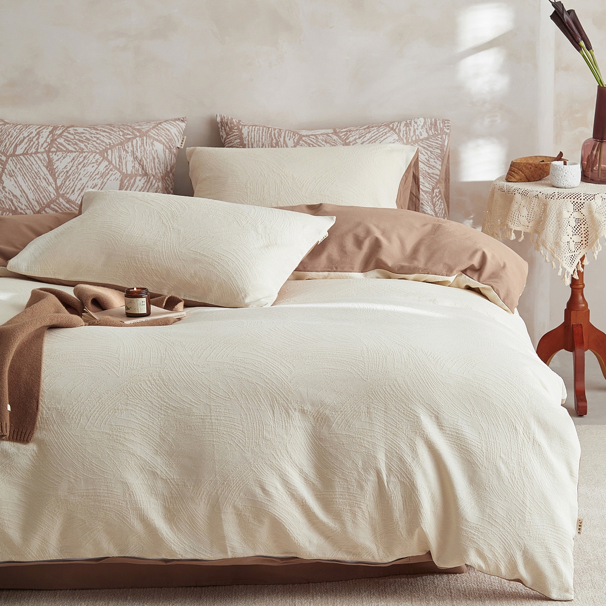 91家纺网 家纺一手货源 找家纺 （总）简宜家居（朝初家纺） 2025新款全棉提花纯棉加厚磨毛四件套