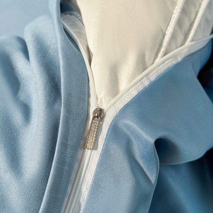 91家纺网 家纺一手货源 找家纺 栩裕纺织 2025新款宋锦绸苏云缎四件套 宾利蓝