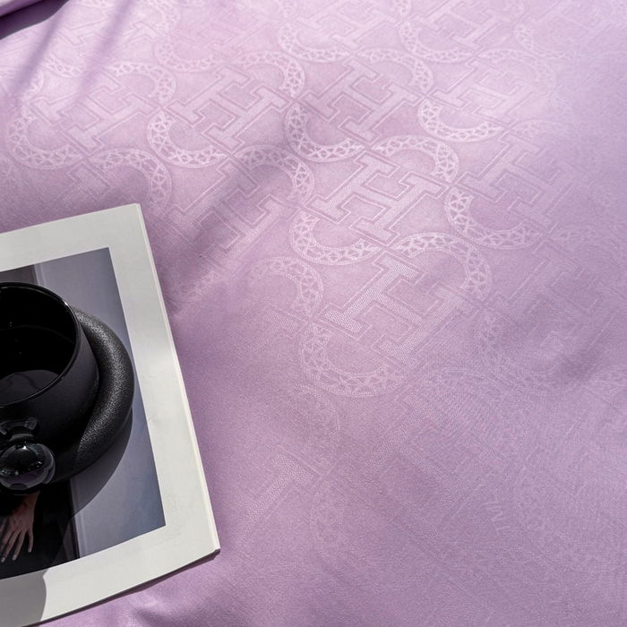 91家纺网 家纺一手货源 找家纺 栩裕纺织 2025新款宋锦绸苏云缎四件套 丁香紫