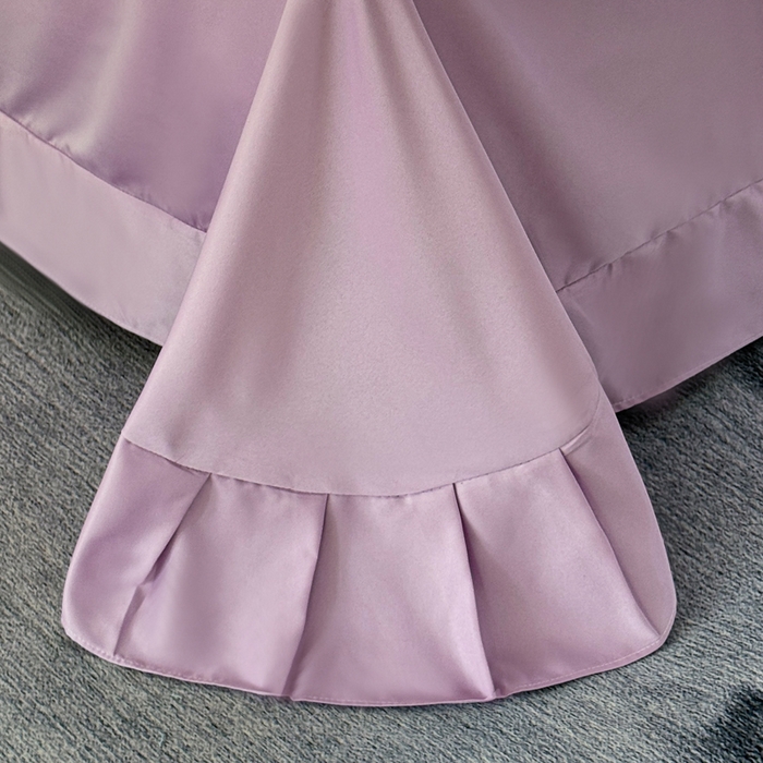 91家纺网 家纺一手货源 找家纺 栩裕纺织 2025新款宋锦绸苏云缎四件套 丁香紫