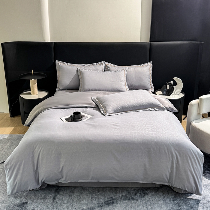 栩裕纺织 2025新款宋锦绸苏云缎四件套 暮云灰