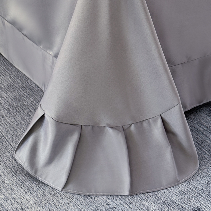 91家纺网 家纺一手货源 找家纺 栩裕纺织 2025新款宋锦绸苏云缎四件套 暮云灰