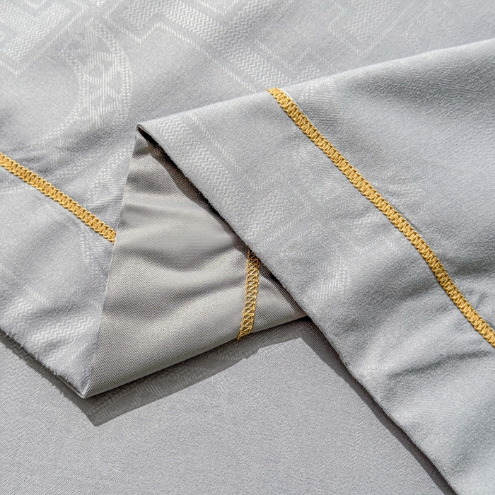 91家纺网 家纺一手货源 找家纺 栩裕纺织 2025新款宋锦绸苏云缎四件套 暮云灰