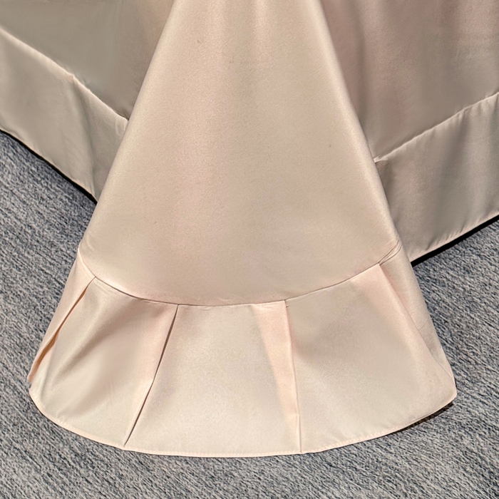 91家纺网 家纺一手货源 找家纺 栩裕纺织 2025新款宋锦绸苏云缎四件套 樱落粉