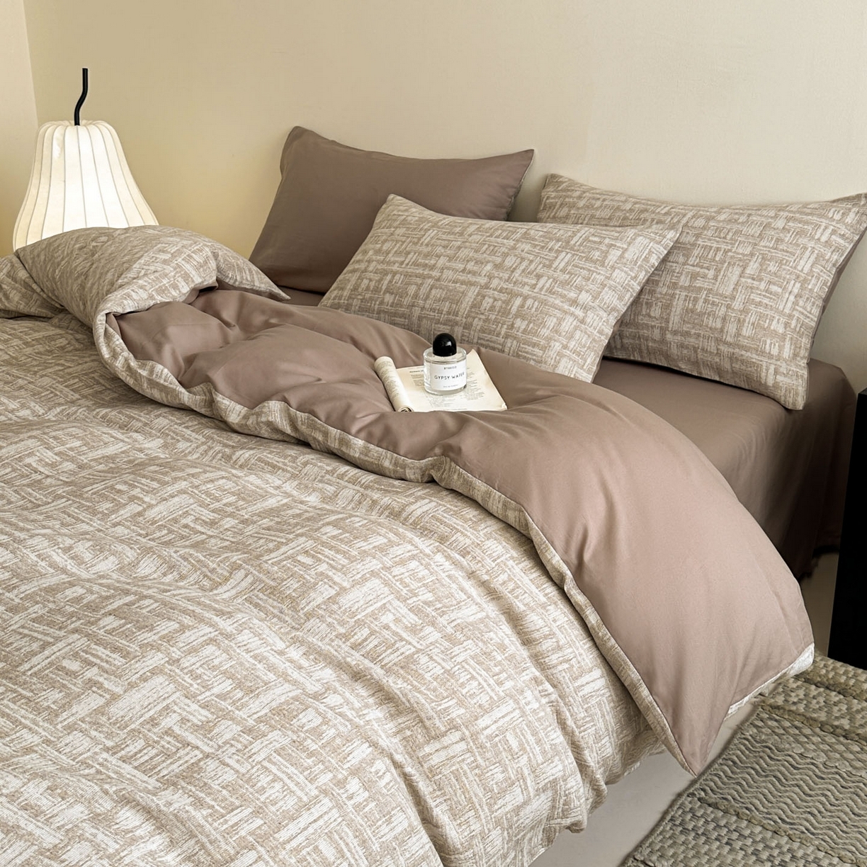 91家纺网 家纺一手货源 找家纺 （总）慕尚家纺 2025新款全棉提花皱皱纱四件套