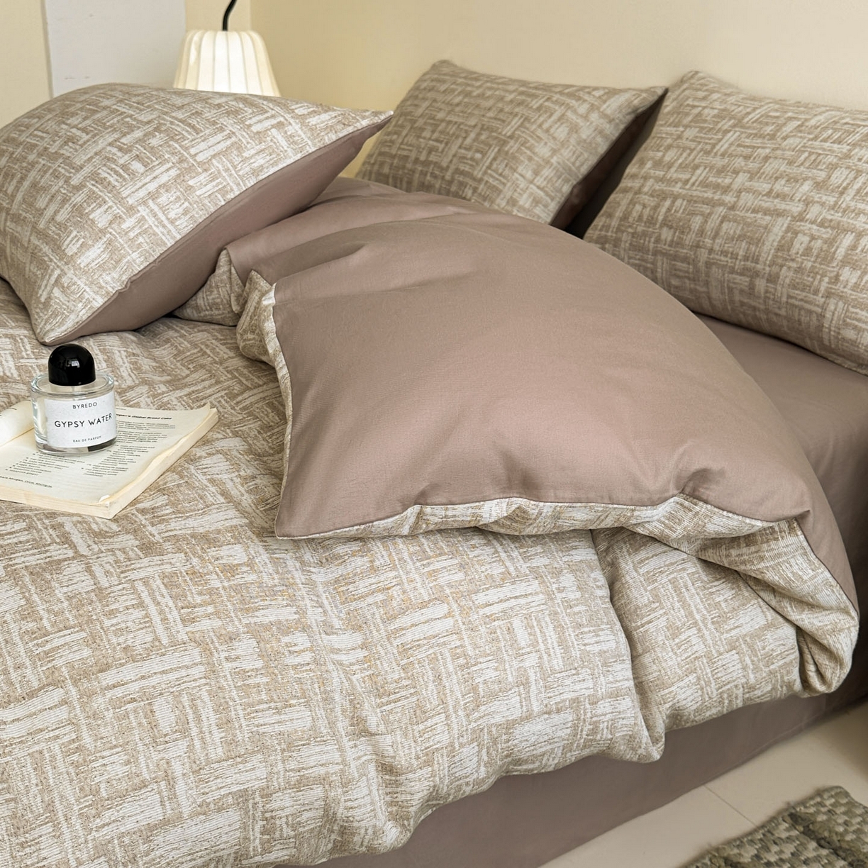 91家纺网 家纺一手货源 找家纺 （总）慕尚家纺 2025新款全棉提花皱皱纱四件套