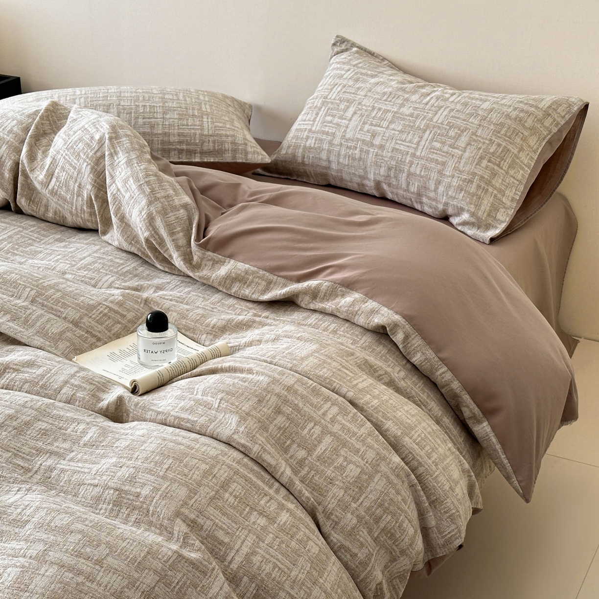 91家纺网 家纺一手货源 找家纺 （总）慕尚家纺 2025新款全棉提花皱皱纱四件套