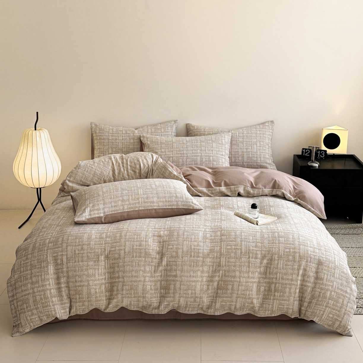 91家纺网 家纺一手货源 找家纺 （总）慕尚家纺 2025新款全棉提花皱皱纱四件套