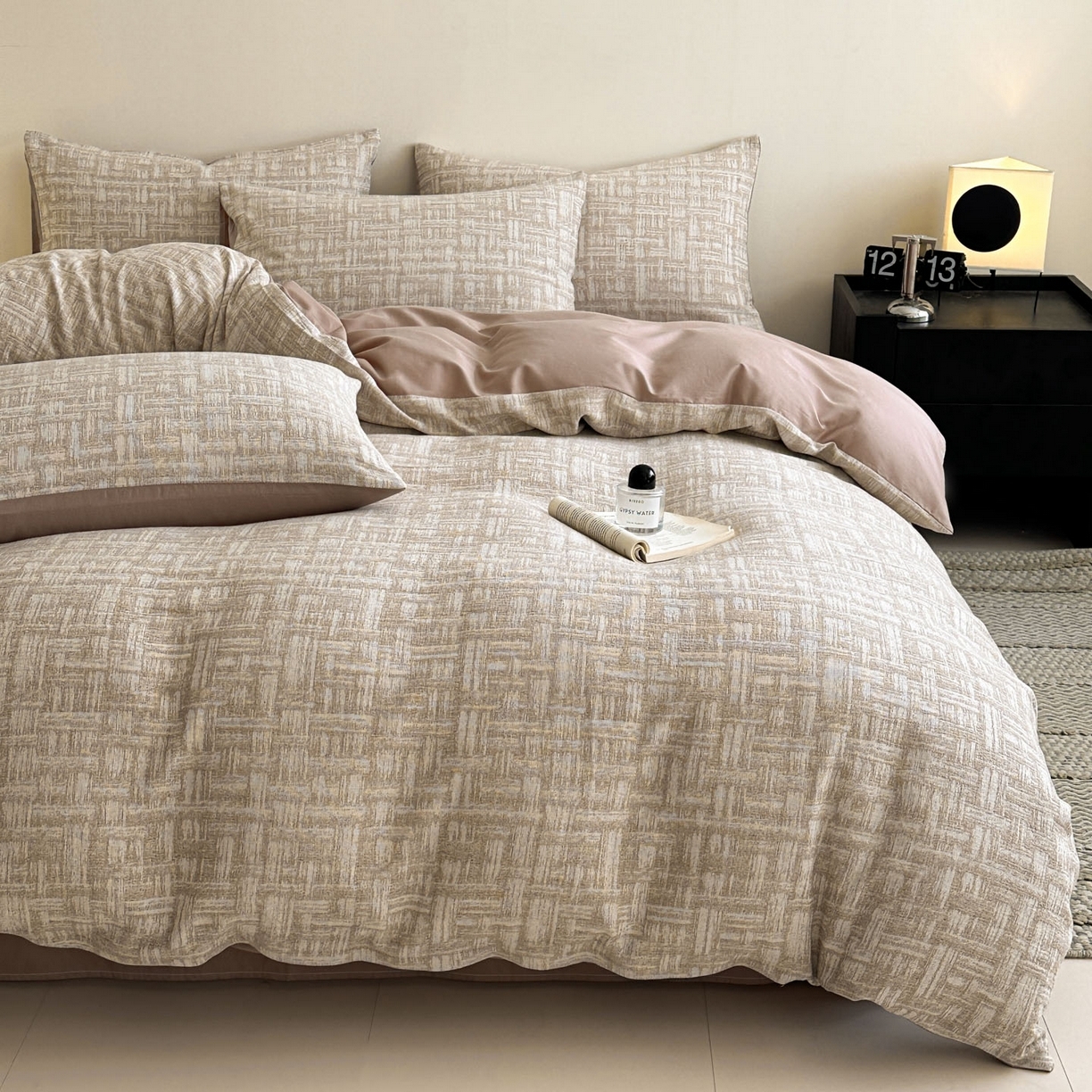 91家纺网 家纺一手货源 找家纺 （总）慕尚家纺 2025新款全棉提花皱皱纱四件套