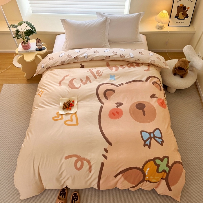 蘭菲家纺 2025新款全棉大版卡皮巴拉系列单品被套 大美豚