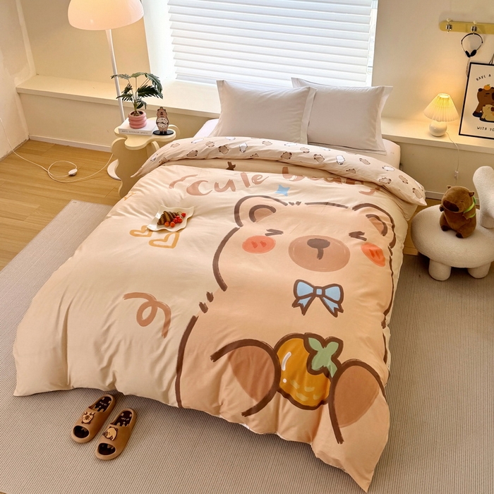 91家纺网 家纺一手货源 找家纺 蘭菲家纺 2025新款全棉大版卡皮巴拉系列单品被套 大美豚