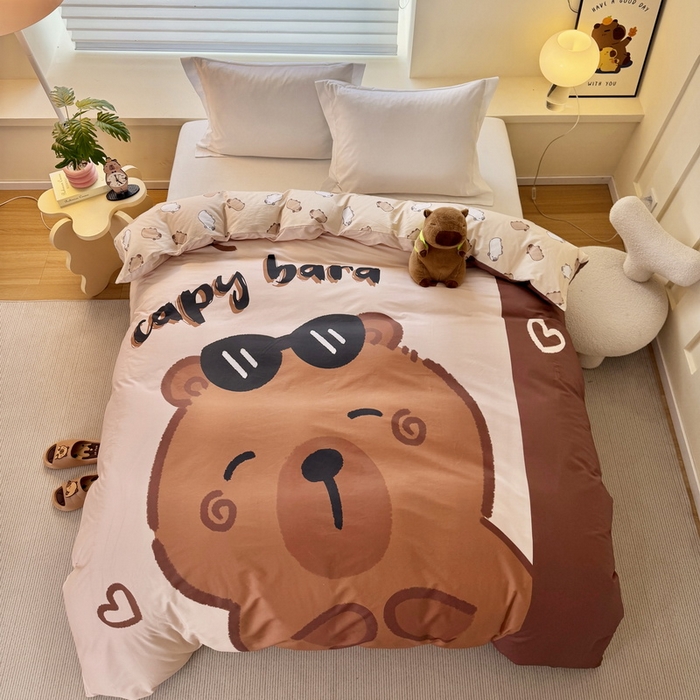 蘭菲家纺 2025新款全棉大版卡皮巴拉系列单品被套 皮小蛋