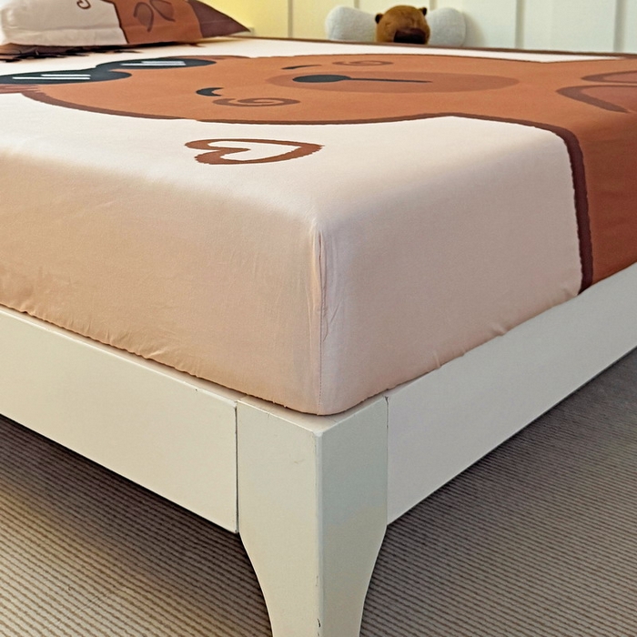 91家纺网 家纺一手货源 找家纺 蘭菲家纺 2025新款全棉大版卡皮巴拉系列单品床笠 皮小蛋