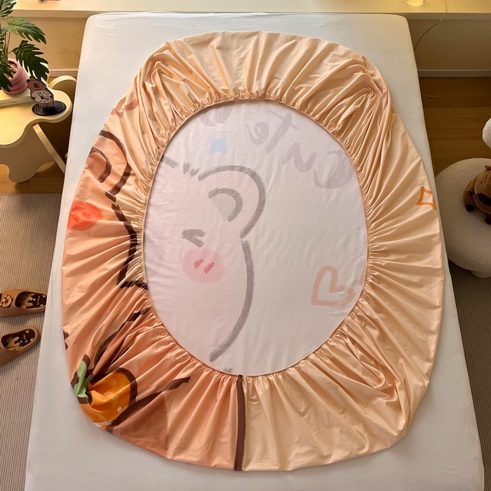 91家纺网 家纺一手货源 找家纺 蘭菲家纺 2025新款全棉大版卡皮巴拉系列单品床笠 大美豚