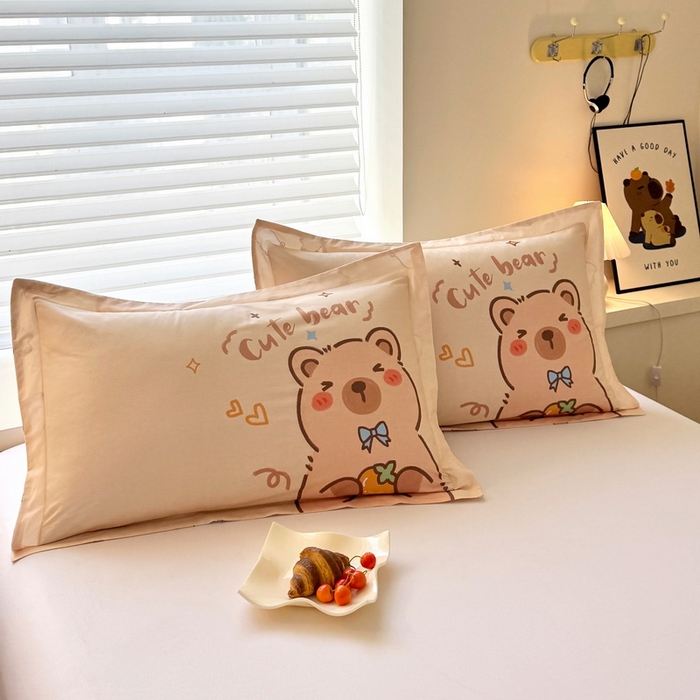 91家纺网 家纺一手货源 找家纺 蘭菲家纺 2025新款全棉大版卡皮巴拉系列单品枕套 大美豚