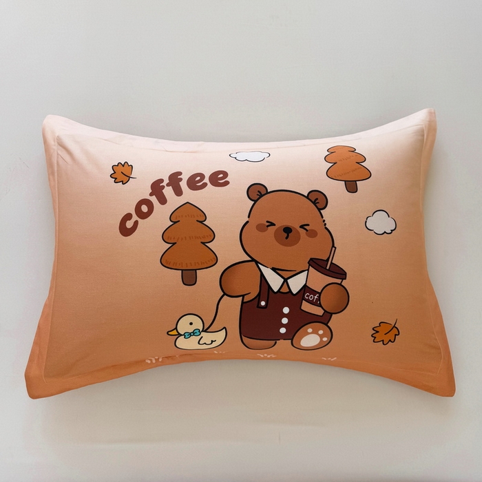 91家纺网 家纺一手货源 找家纺 蘭菲家纺 2025新款全棉大版卡皮巴拉系列单品枕套 拉小鸭