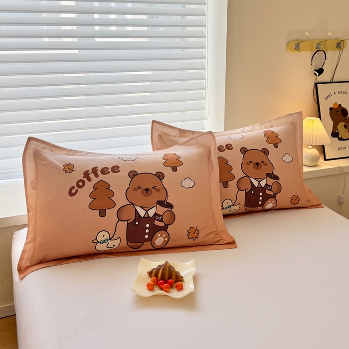 蘭菲家纺 2025新款全棉大版卡皮巴拉系列单品枕套 拉小鸭