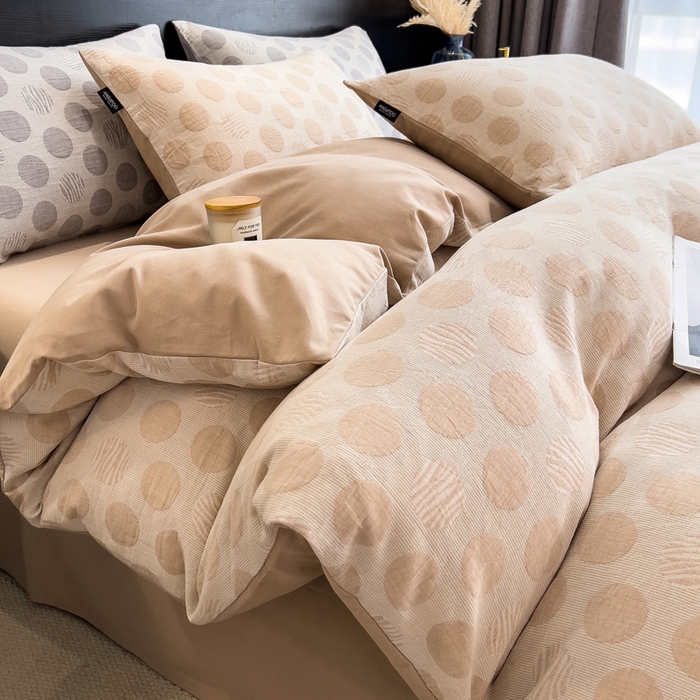 91家纺网 家纺一手货源 找家纺 （总）席世家 2025新款全棉三层纱磨毛四件套单被套