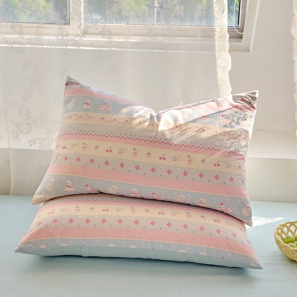 91家纺网 家纺一手货源 找家纺 DoDo 兜兜 2025新款卡通全棉纯棉小清新单品床单系列 （可定做尺寸） 小狗笔记