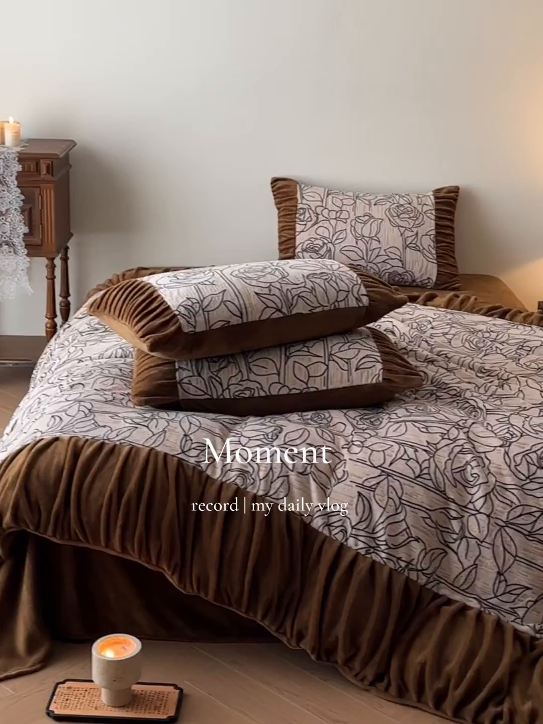 91家纺网 家纺一手货源 找家纺 羚羊语家纺 2025新款浮雕绒轻法式牛奶绒四件套雕花绒复古ins风立体着色烂花牛奶绒提花床单三件套-香榭落叶 香榭落叶-塞纳吻