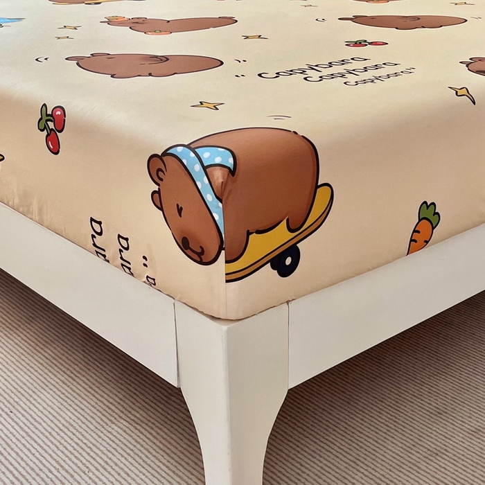 91家纺网 家纺一手货源 找家纺 （总）蘭菲家纺 2025新款全棉小版卡皮巴拉系列单品床笠