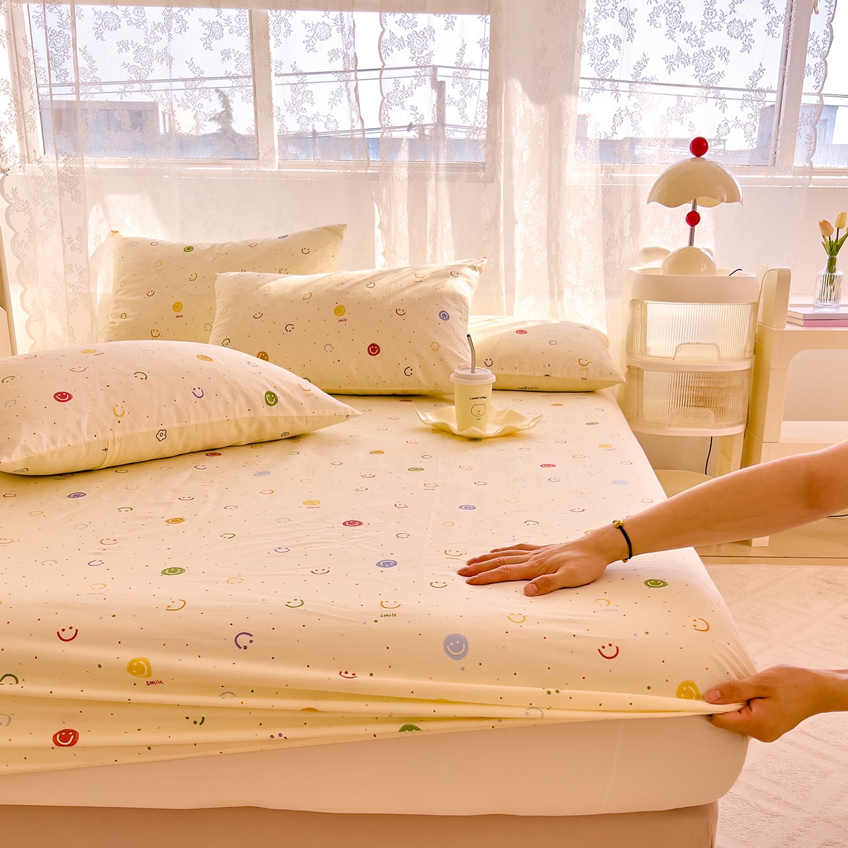 91家纺网 家纺一手货源 找家纺 （总）DoDo 兜兜 2025新款卡通全棉纯棉小清新单品床笠系列 （可定做尺寸）