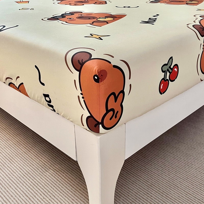 91家纺网 家纺一手货源 找家纺 蘭菲家纺 2025新款全棉小版卡皮巴拉系列单品床笠 拉不动