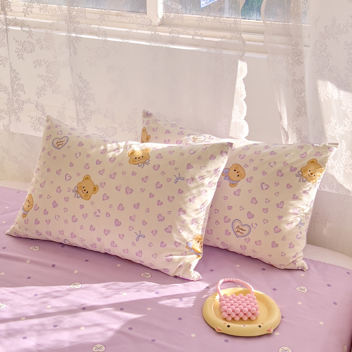 91家纺网 家纺一手货源 找家纺 DoDo 兜兜 2026新款卡通全棉纯棉小清新单品床笠系列 （可定做尺寸） 豹纹小熊