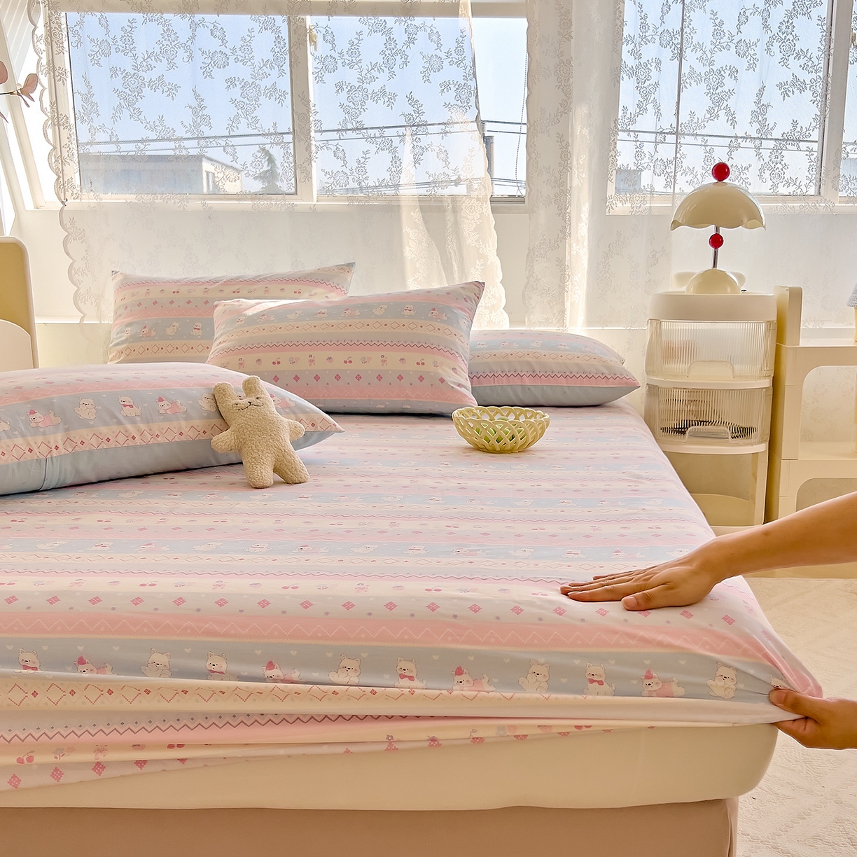 DoDo 兜兜 2026新款卡通全棉纯棉小清新单品床笠系列 （可定做尺寸） 小狗笔记