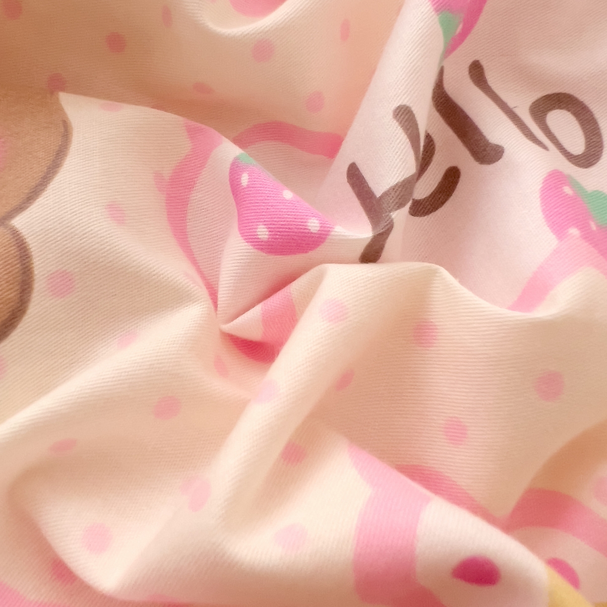 91家纺网 家纺一手货源 找家纺 DoDo 兜兜 2026新款卡通全棉纯棉小清新单品床笠系列 （可定做尺寸） 粉粉猫