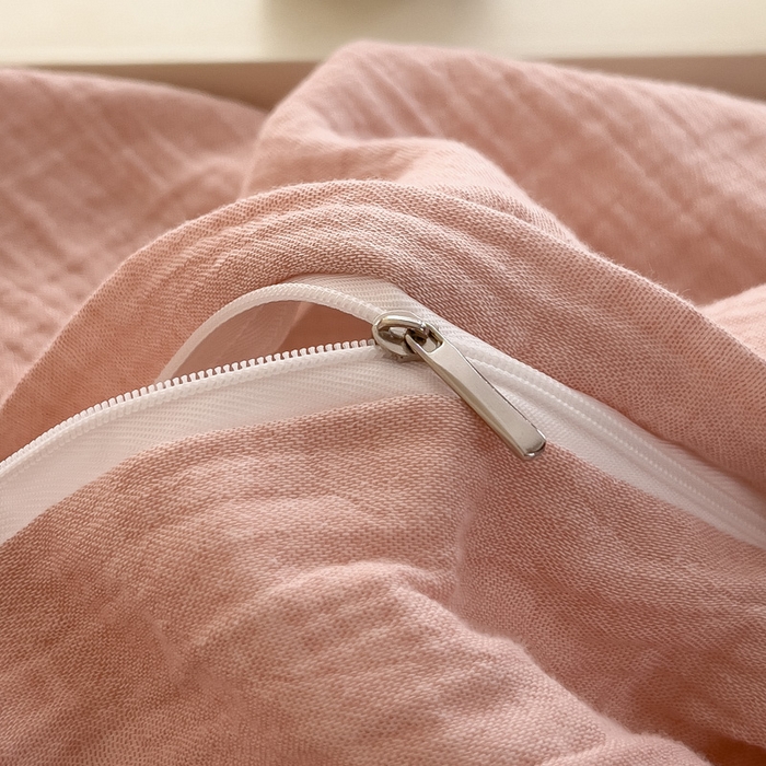 91家纺网 家纺一手货源 找家纺 （总）席世家 2025新款纯棉全棉皱皱纱四件套