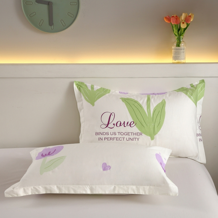 91家纺网 家纺一手货源 找家纺 （总）绒品 2025新款12868纯棉印花单品单枕套