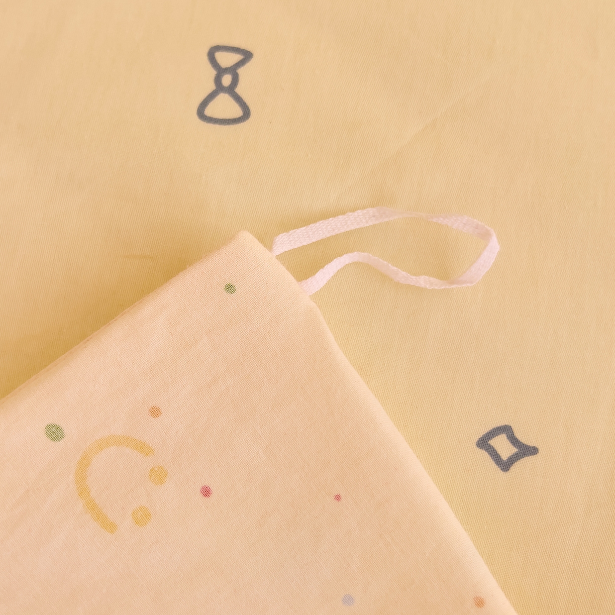 91家纺网 家纺一手货源 找家纺 DoDo 兜兜 2025新款卡通全棉纯棉小清新单品被套系列 （可定做尺寸） 多彩笑脸